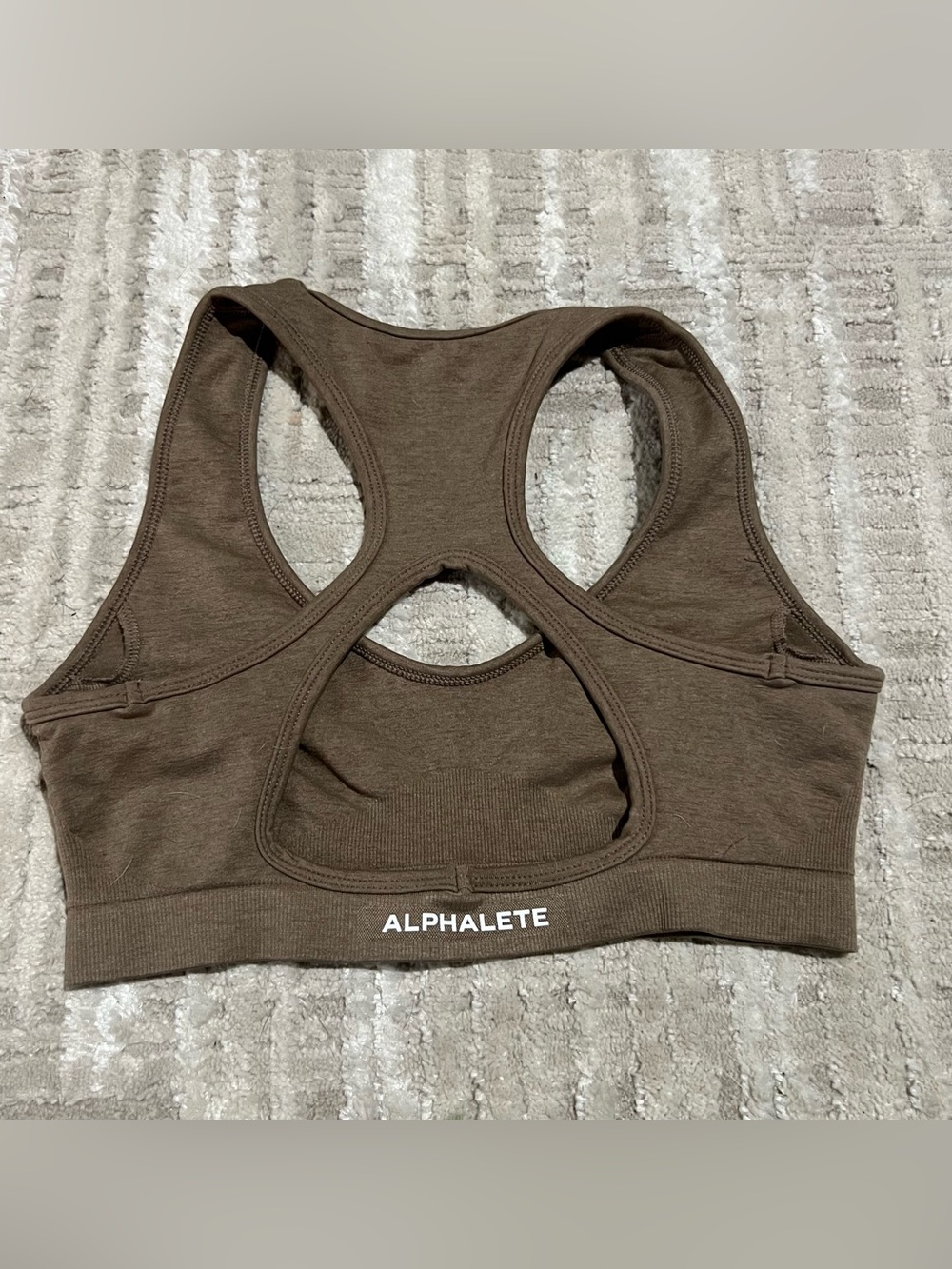 Alphalete Tan Seamless Racerback Sports Bra Size XS - Picture 2 of 4